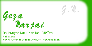 geza marjai business card